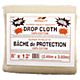 Bennett Drop Cloth, 8x12', 1 ea